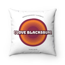 Load image into Gallery viewer, I Love Blacksburg Retro Square Pillow
