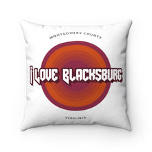 Load image into Gallery viewer, I Love Blacksburg Rock Square Pillow