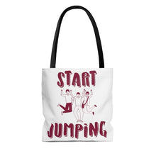 Load image into Gallery viewer, Start Jumping Group Maroon & Orange Tote Bag