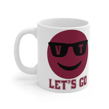 Load image into Gallery viewer, Let's Go Smiley Coffee Mug (Maroon & Orange)