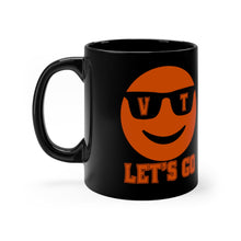 Load image into Gallery viewer, Let's Go Smiley Coffee Mug (Maroon & Orange)