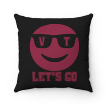 Load image into Gallery viewer, Let's Go Smiley Square Pillow Case