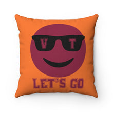 Load image into Gallery viewer, Let's Go Smiley Square Pillow