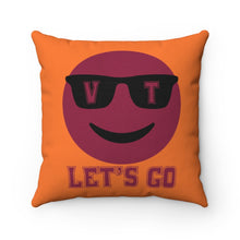 Load image into Gallery viewer, Let's Go Smiley Square Pillow