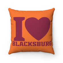 Load image into Gallery viewer, I Love Blacksburg Square Pillow
