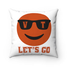 Load image into Gallery viewer, Let's Go Smiley Square Pillow