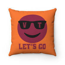 Load image into Gallery viewer, Let's Go Smiley Square Pillow Case