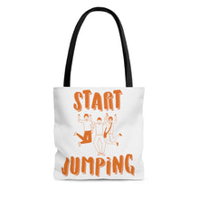 Load image into Gallery viewer, Start Jumping Group Maroon & Orange Tote Bag