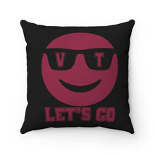 Load image into Gallery viewer, Let's Go Smiley Square Pillow