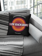 Load image into Gallery viewer, I Love Blacksburg Retro Square Pillow Case