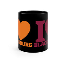 Load image into Gallery viewer, I Love Blacksburg Coffee Mug (Orange &amp; Maroon)
