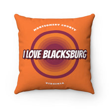 Load image into Gallery viewer, I Love Blacksburg Retro Square Pillow Case
