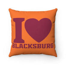 Load image into Gallery viewer, I Love Blacksburg Square Pillow
