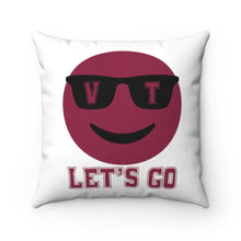 Load image into Gallery viewer, Let's Go Smiley Square Pillow
