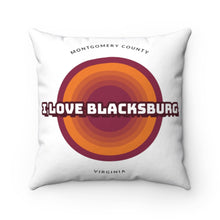Load image into Gallery viewer, I Love Blacksburg Retro Square Pillow Case
