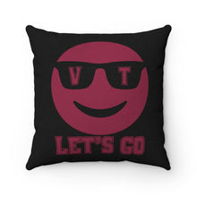 Load image into Gallery viewer, Let's Go Smiley Square Pillow
