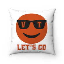Load image into Gallery viewer, Let's Go Smiley Square Pillow
