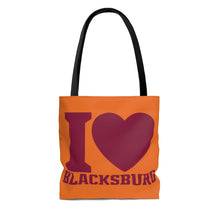 Load image into Gallery viewer, I Love Blacksburg Tote Bag
