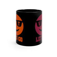 Load image into Gallery viewer, Let's Go Smiley Coffee Mug (Maroon &amp; Orange)
