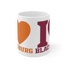 Load image into Gallery viewer, I Love Blacksburg Coffee Mug (Maroon &amp; Orange)
