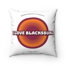 Load image into Gallery viewer, I Love Blacksburg Retro Square Pillow Case
