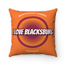 Load image into Gallery viewer, I Love Blacksburg Retro Square Pillow
