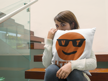 Load image into Gallery viewer, Let's Go Smiley Square Pillow Case
